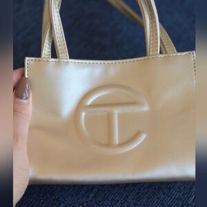 Telfar Metallic Gold Tote MINI